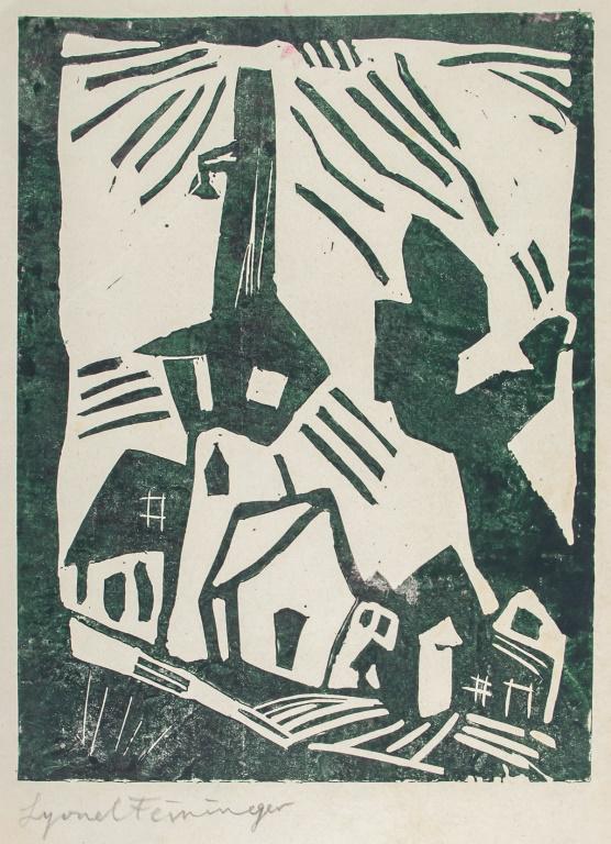 German Woodcut on Paper Signed Lyonel Feininger (1 of 7)