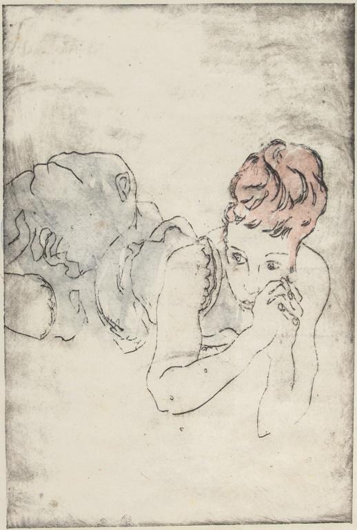 Austrian Linocut on Paper Signed Egon Schiele (1 of 9)