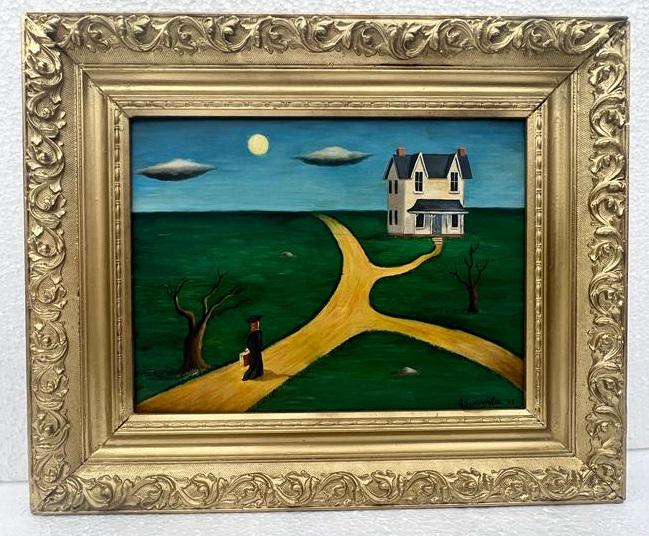 Gertrude Abercrombie 1909-1977 USA  Oil Masonite (1 of 5)