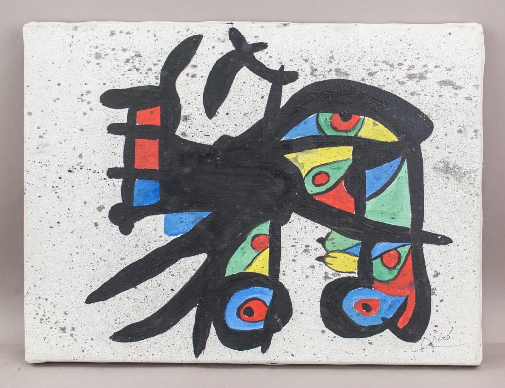 OOC Signed Joan Miro w Nichol Gallery Label (1 of 11)