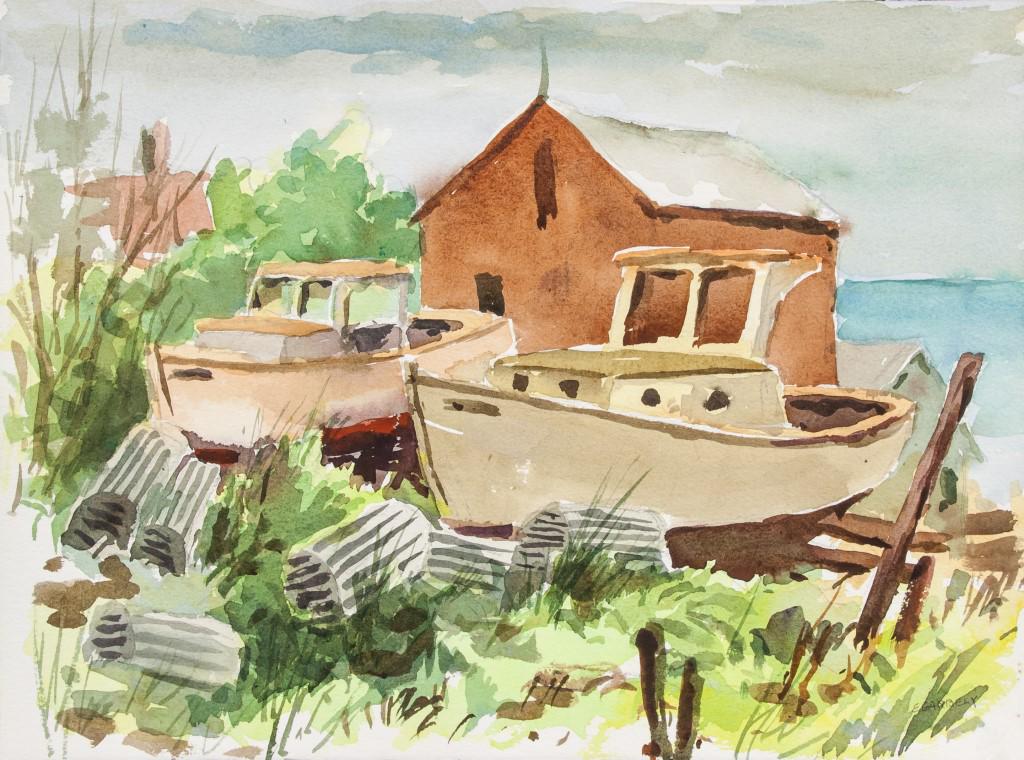 Edward Garbely 1908-1999 US Watercolor Landscape (1 of 5)