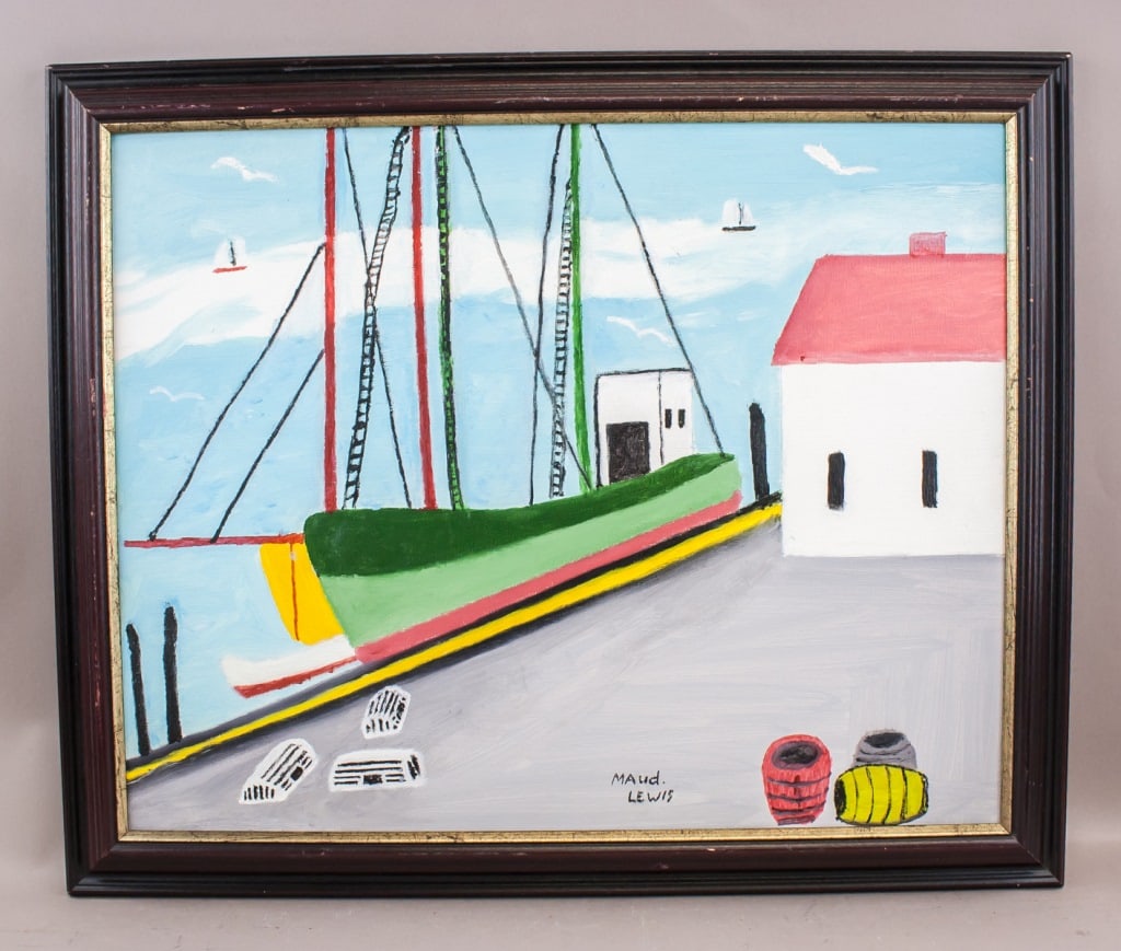 Canadian Oil on board signed Maud Lewis (1 of 8)