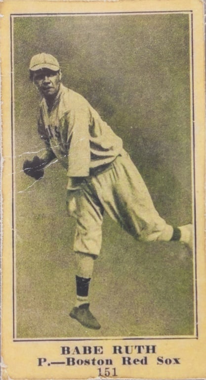1916 Babe Ruth Boston Red Sox Baseball Card (1 of 5)