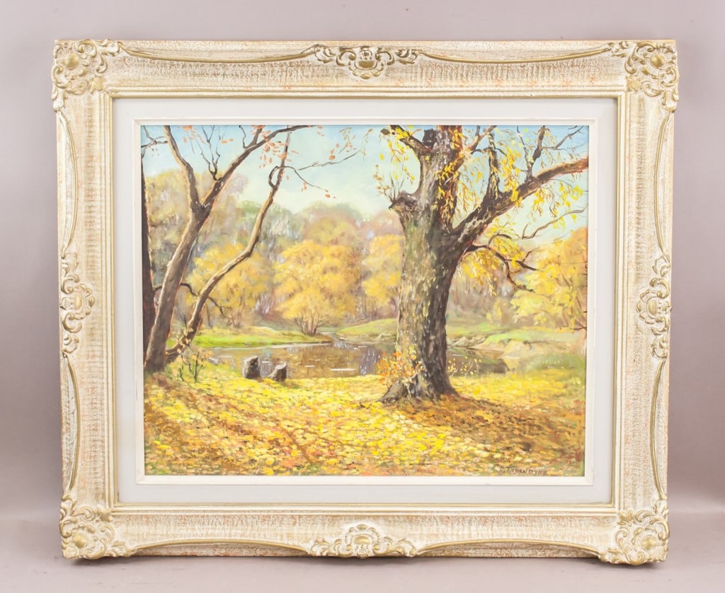 Framed Oil on Board Signed P. Thorndyke (1 of 9)