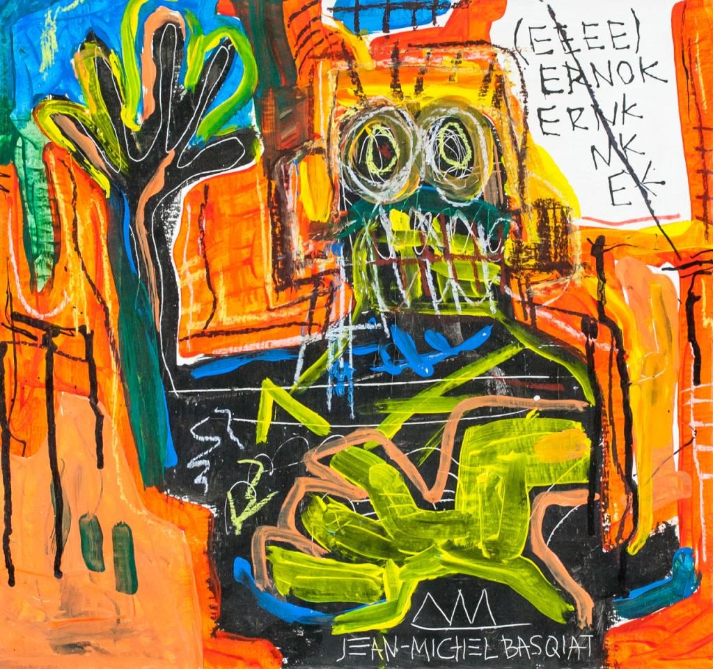 American Oil on Canvas Signed Jean-Michel Basquiat (1 of 6)