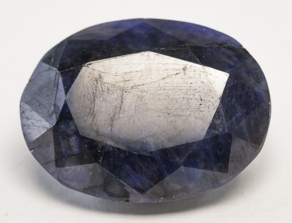 92.45ct Oval Cut Blue Natural Sapphire GLI (1 of 4)