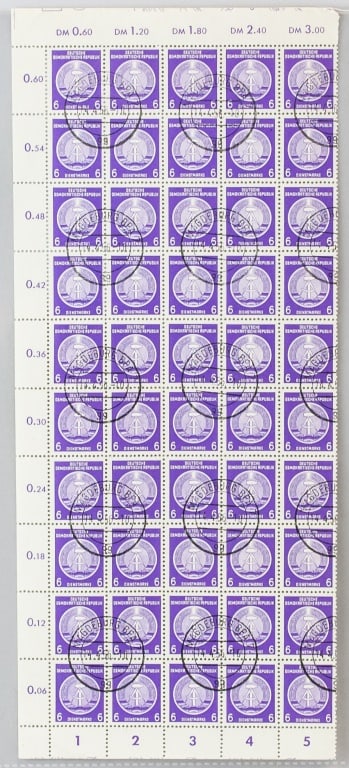 1950s German 6 Pfennig Stamps DDR DIENSTMARKE (1 of 4)