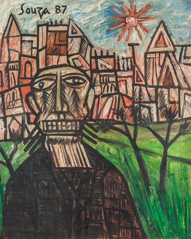 Oil on Canvas Signed Francis Newton Souza '1987 (1 of 9)