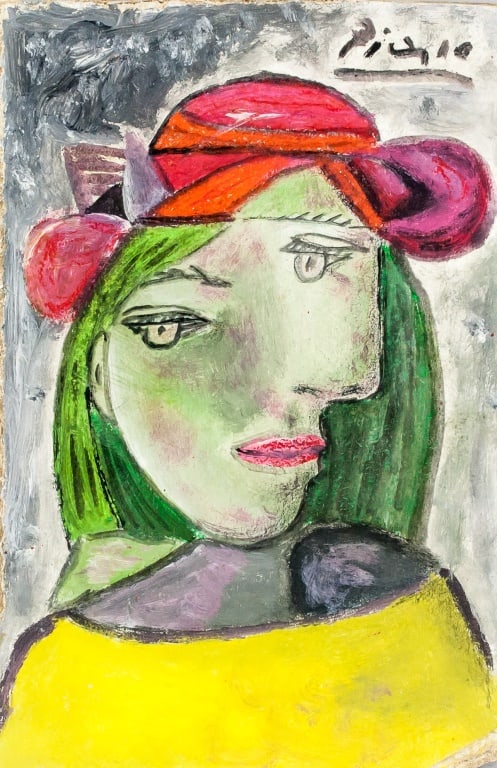 Mixed Media on Board Signed Picasso Durand-Ruel (1 of 7)