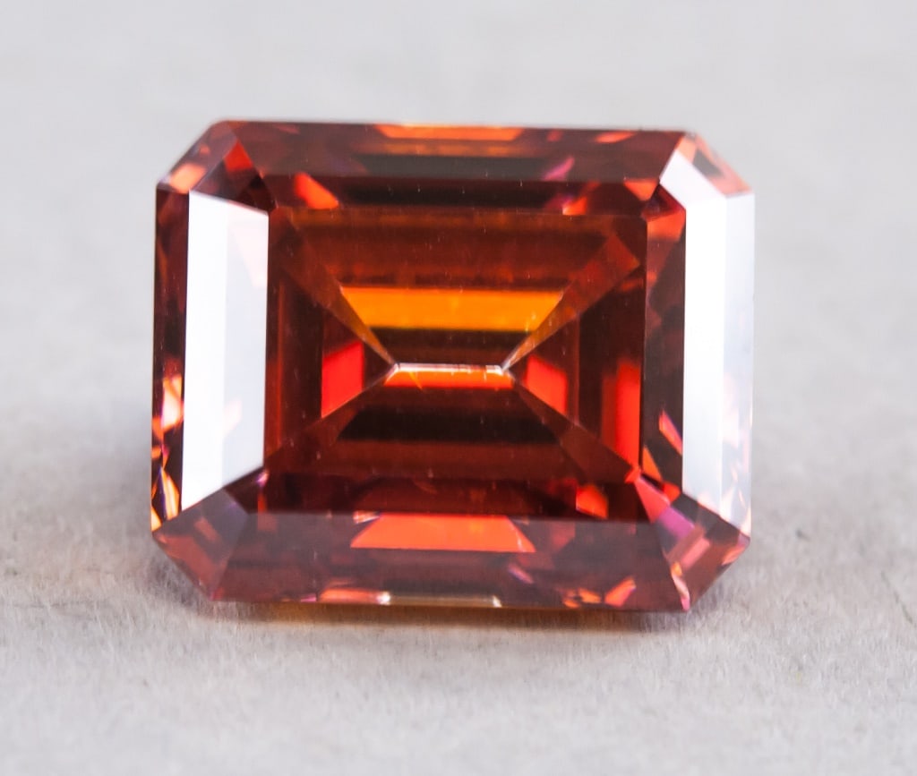 5.0ct Emerald Cut Garnet VVS1 Moissanite GRA (1 of 6)