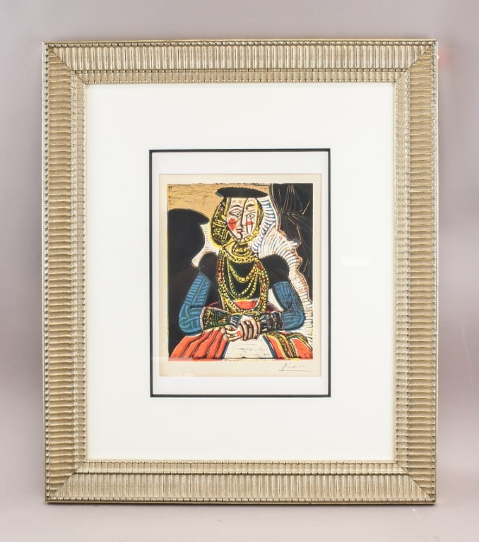 Linocut on Arches Paper Signed Picasso Waddingtons (1 of 10)