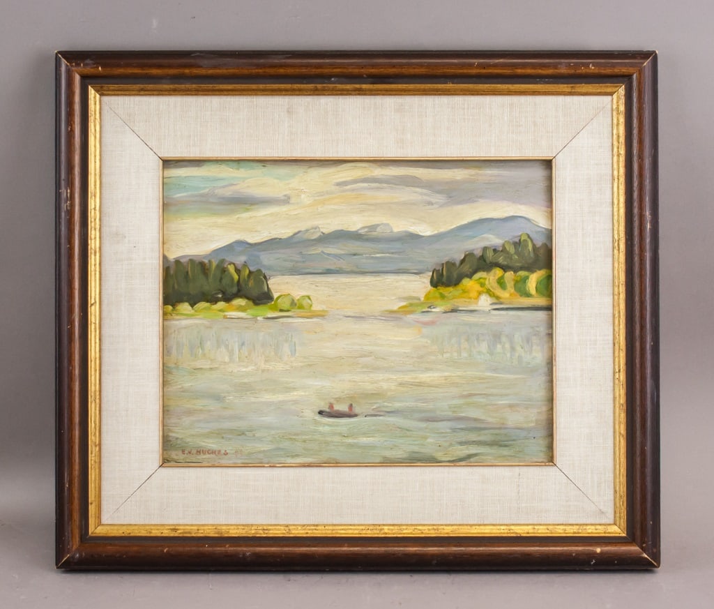 Canadian Oil on Board Signed Edward John Hughes (1 of 10)