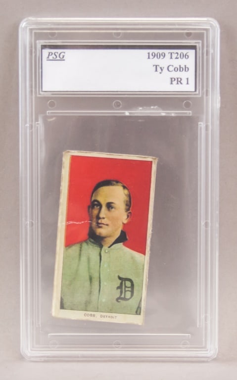 1909 MLB T206 PR 1 Ty Cobb Card PSG (1 of 9)