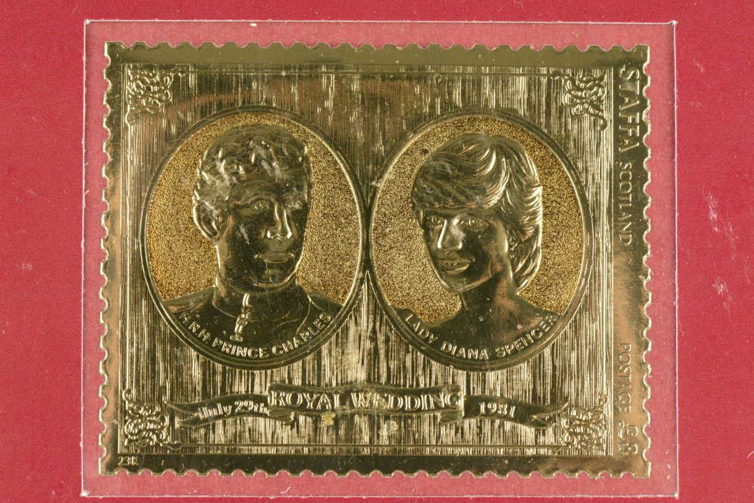 Limited Edition Royal Wedding Stamp 23K Gold 1981