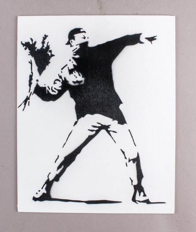 Spray on Canvas Attr. Banksy w/Dismaland COA '2015 (1 of 10)