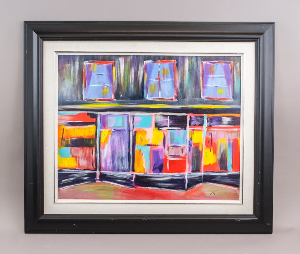 Atsuko Tanaka 1932 2005 Japanese Oil Painting On Canvas Abstract