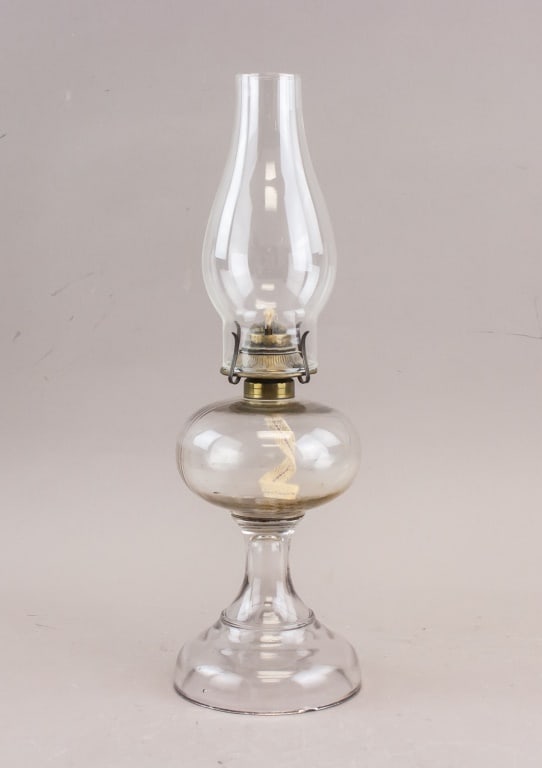 1875 European Vintage Glass Oil Table Lamp (1 of 10)