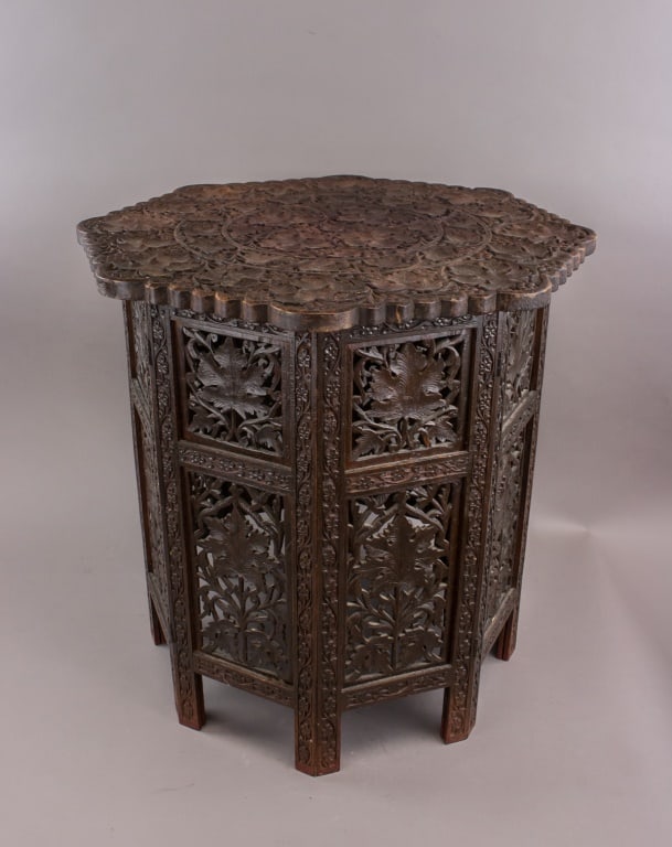 Antique Chinese Wood Carved Side Table (1 of 7)