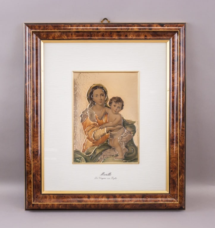 Italian Virgin Mary Christ Jesus 925 Silver Framed (1 of 10)