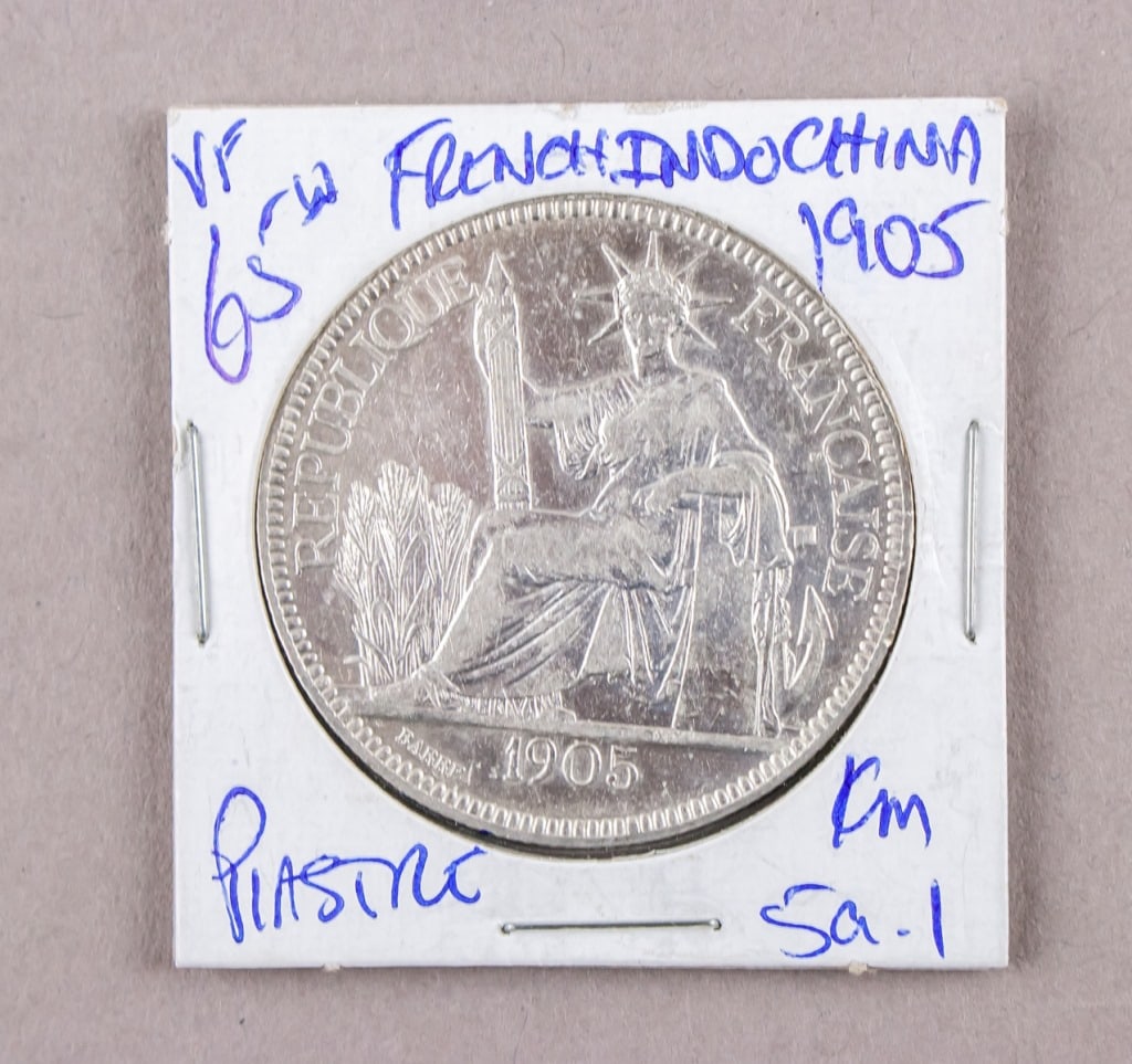 1905 France Indo-China 1 Piastre Coin (1 of 2)