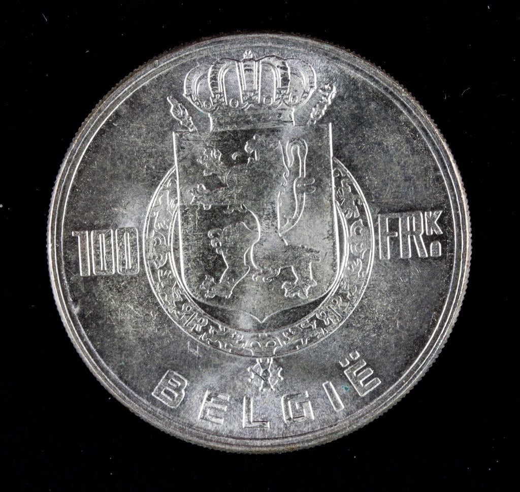 1951 Belgium 100 Francs Coin (1 of 2)