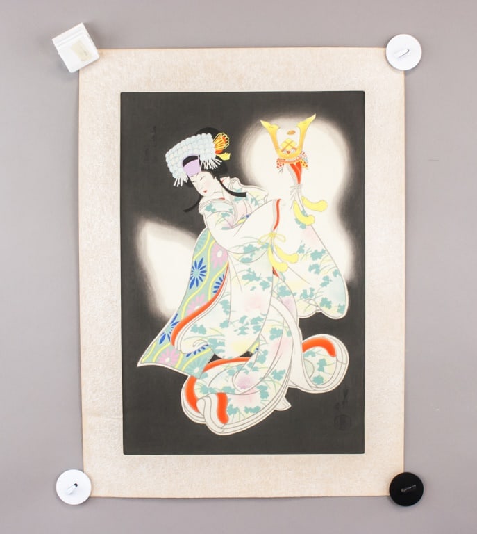 Japanese Woodblock on Paper by Hasegawa Sadanobu (1 of 10)