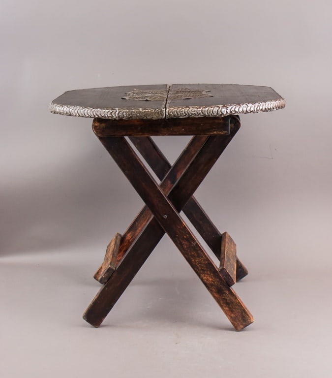 Antique African Wood Carved Folding Table - 2
