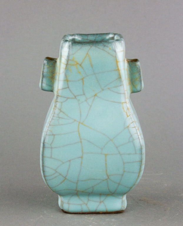 Chinese Guan Ware Square Porcelain Bottle (1 of 7)