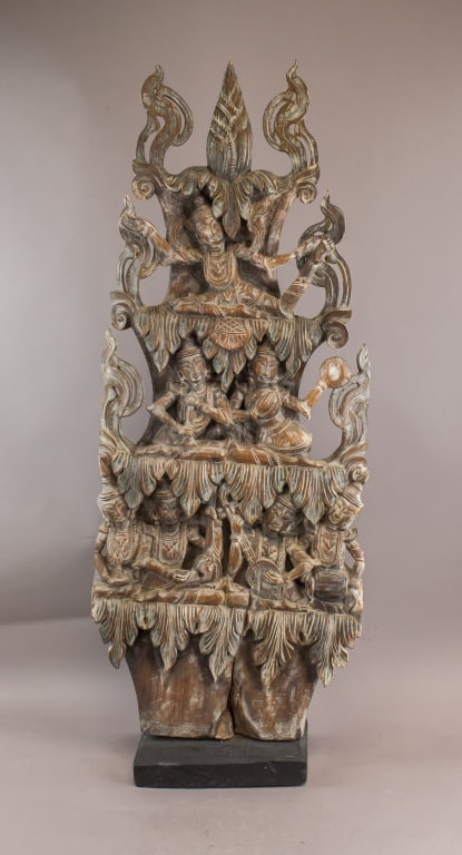 Antique Burmese Wood Carved Buddha Sculpture (1 of 9)