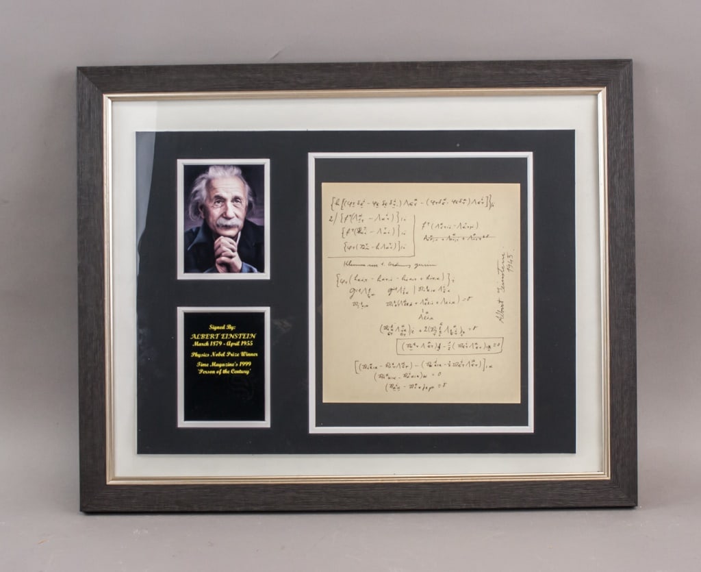 Hand-written Note Signed Albert Einstein '1945 COA (1 of 10)