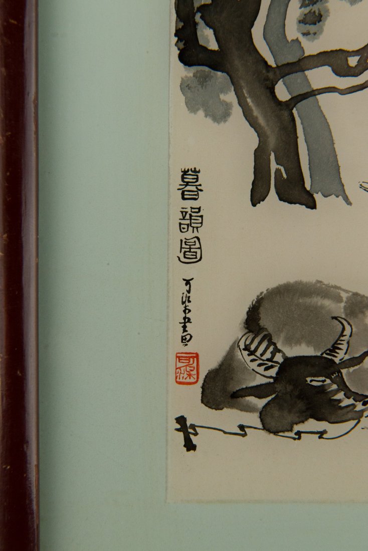 Original Chinese Painting on Glass by Li Keran - 2