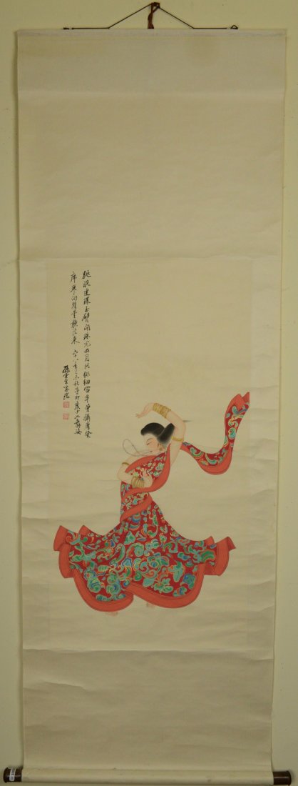 Chinese Scroll Painting of Lady Sign Sun Yunsheng - 3