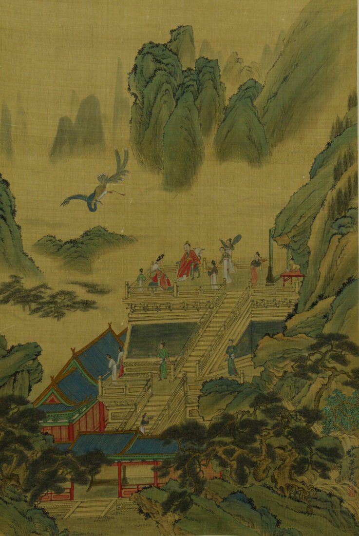 Chinese Watercolour Painting Chou Ying Shi Fu