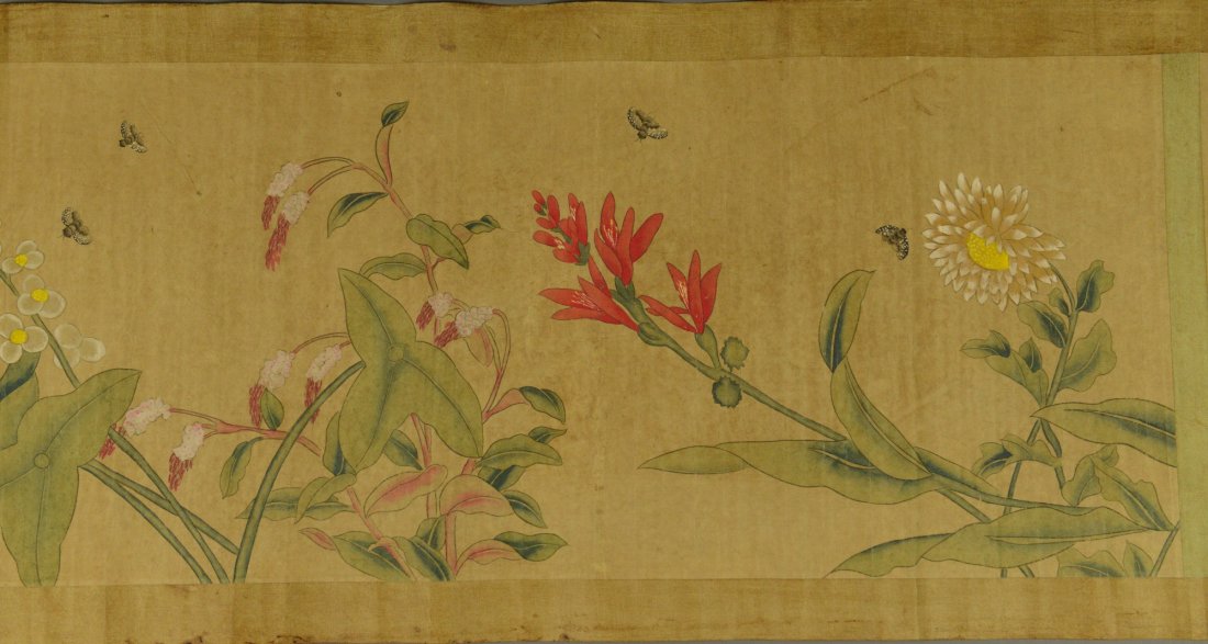 Long Painting of Flowers Signed Pan Gong Shou - 5
