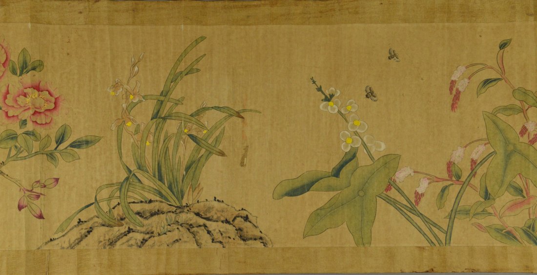 Long Painting of Flowers Signed Pan Gong Shou - 6