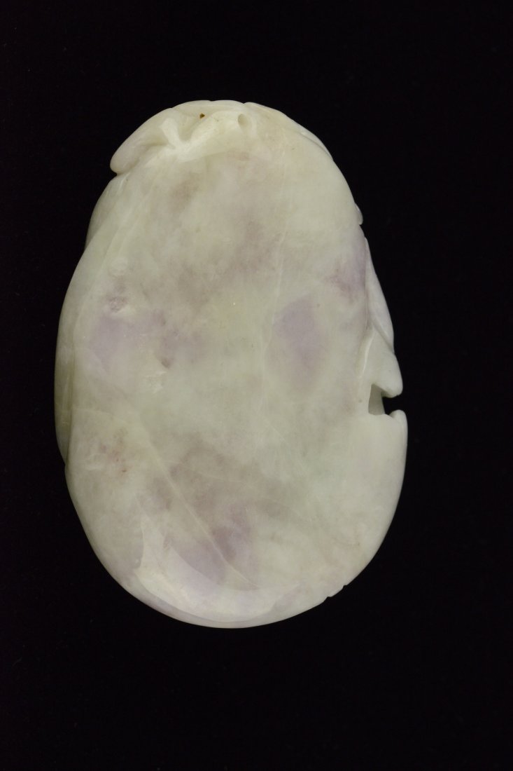 White Jadeite Carved Toggle w A Grade Certificate - 2