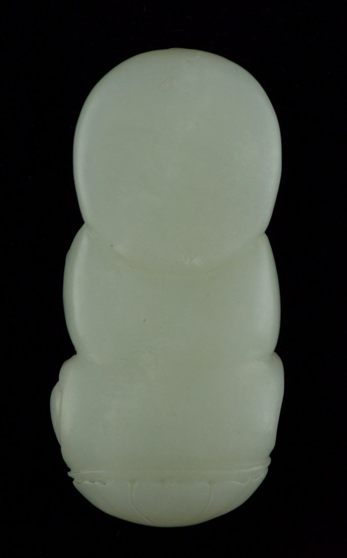 Fine Chinese White Jade Carved Kwanyin - 2
