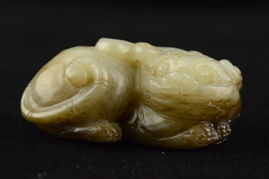 Charming Chinese White Jade Carved Chilong