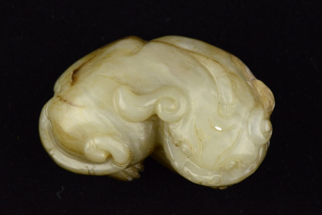 Charming Chinese White Jade Carved Chilong - 3