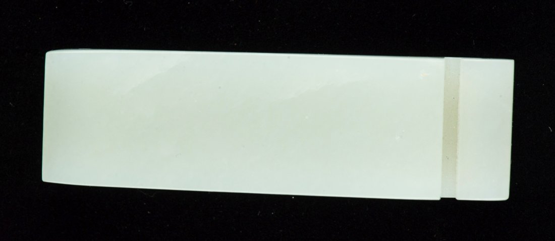 Fine Chinese White Jade Carved Ink Rest - 2
