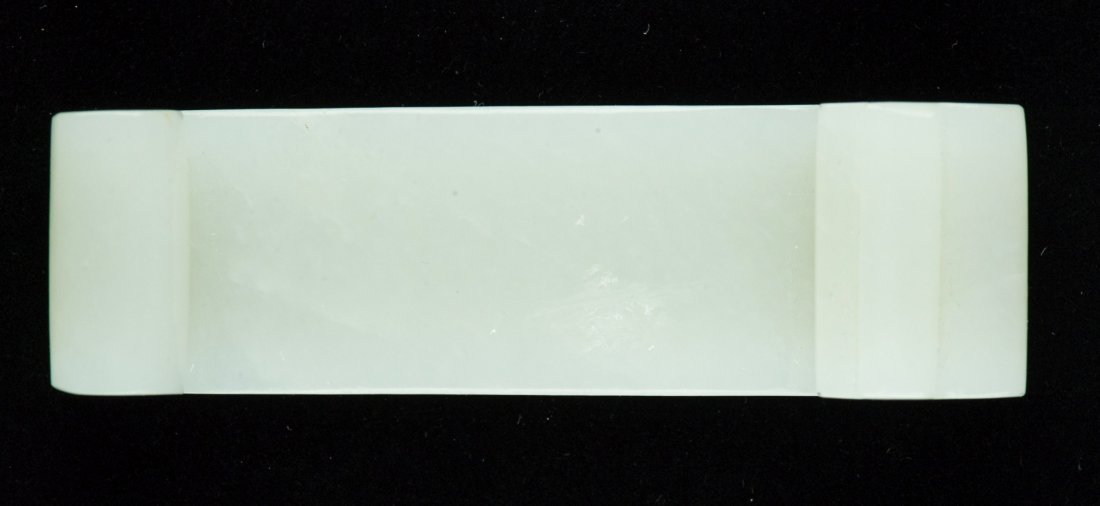 Fine Chinese White Jade Carved Ink Rest - 3