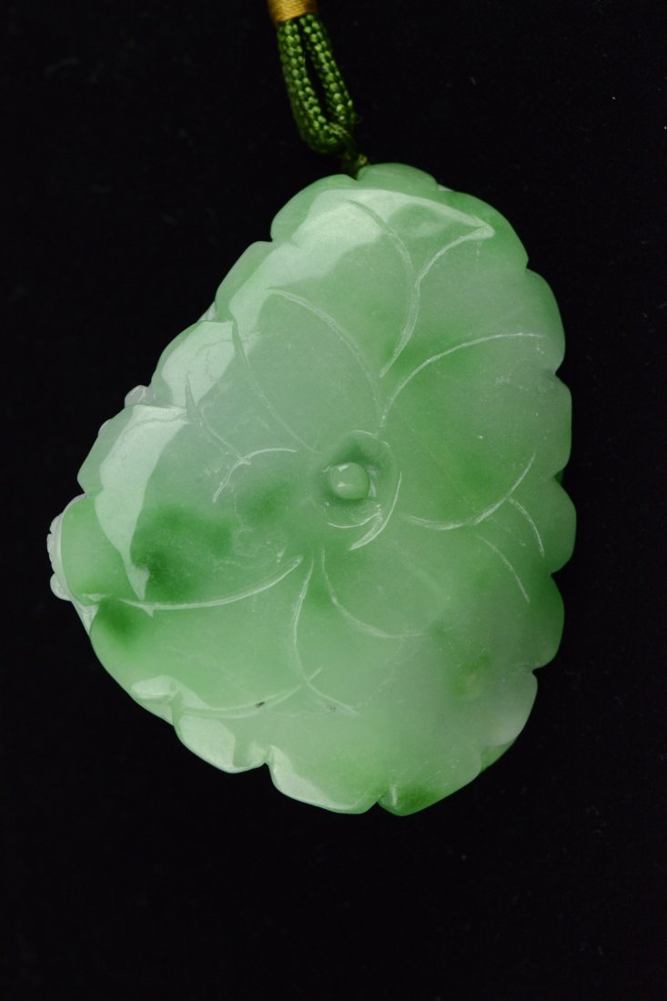 Chinese Carved Green and Lavender Jadeite Pebble - 2