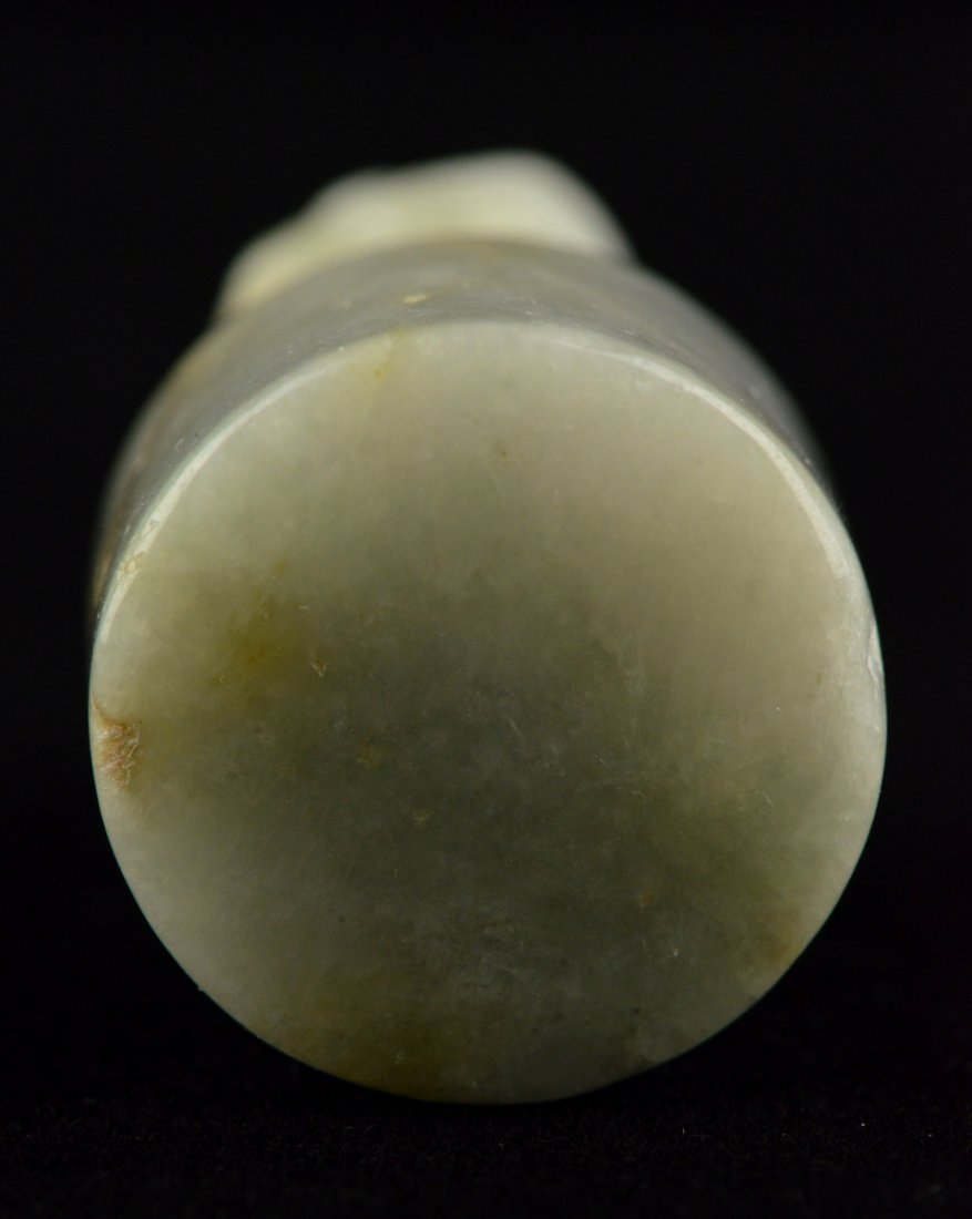 Fine Chinese Small Jade Seal Surmounted Fu Dog - 3