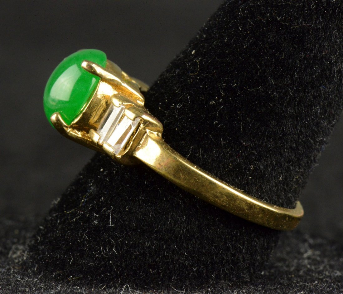 3 Pieces of Chinese Emerald Green Jadeite Rings - 10