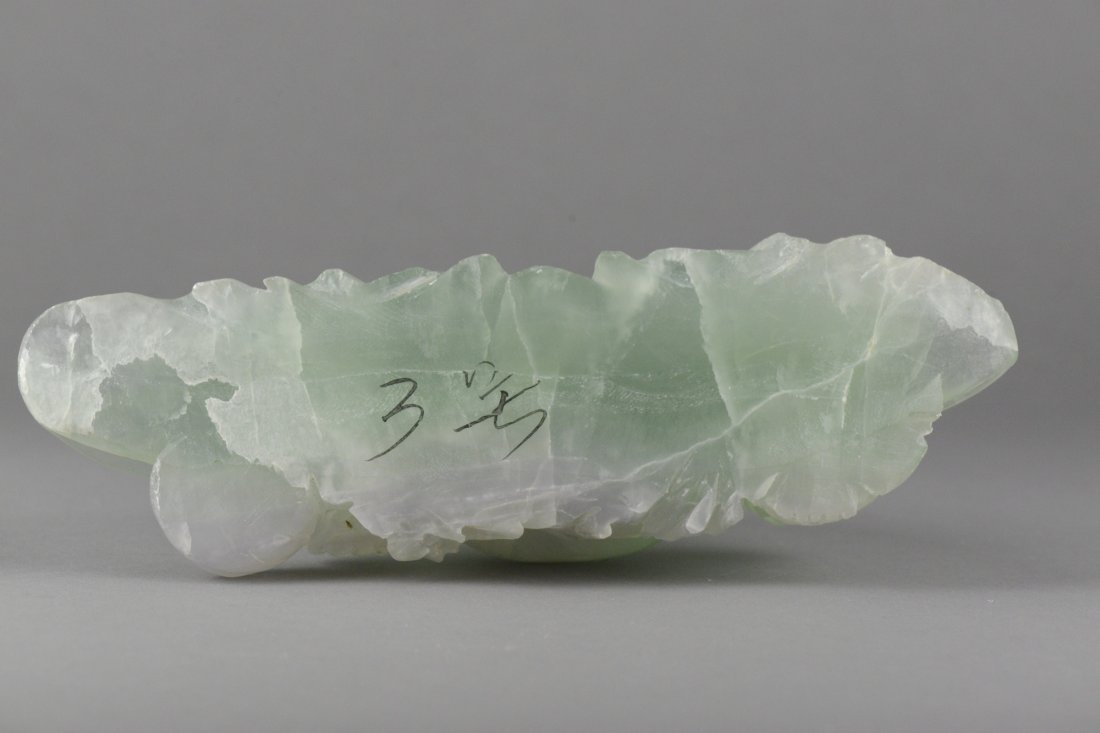 Chinese Green Quartz Carved Laughing Buddha - 3