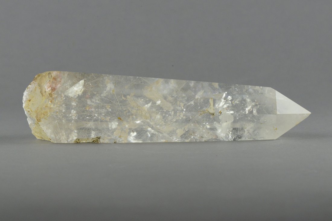 Natural Rock Crystal Obelisk with Fine Hairlines