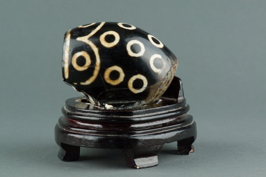 Chinese Hardstone Boulder on Wood Stand - 3