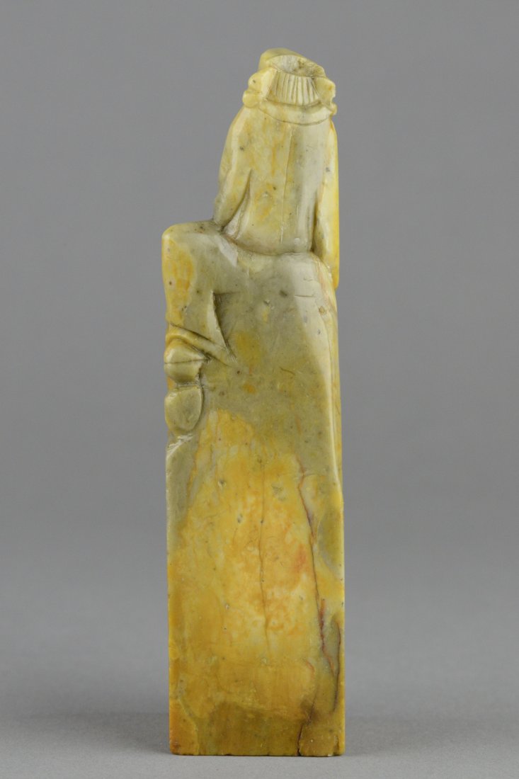 Fine Chinese Shoushan Stone Seal Carved Immortals - 3