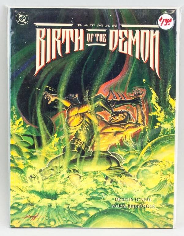 1993 DC Comics Batman Birth of the Demon Sealed: Softcover, 124 pages, 8-in. x 11-in., full color. Sealed packaging. 28 x 21 cm (11 x 8.25 inches)