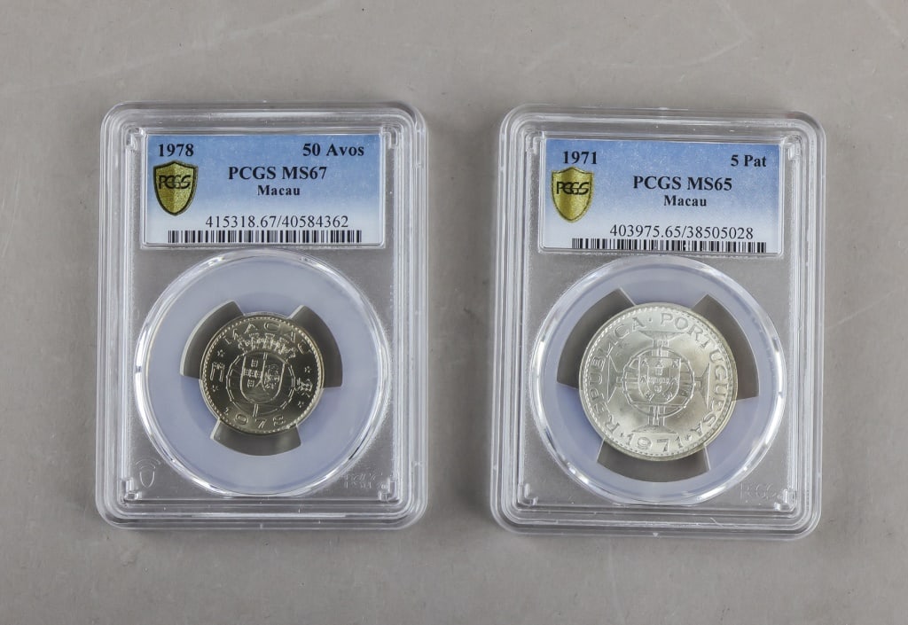 PCGS Macau 1971 MS65 Coin & 1978 MS67 Coin 2pc (1 of 10)